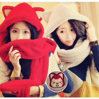 HotBlock Couple Matching Cat Ear Hooded Scarf