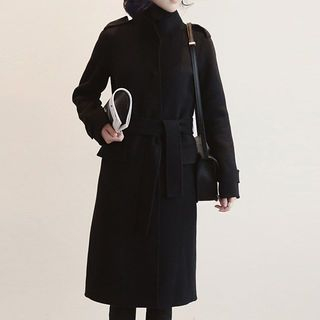 NANING9 Wool Blend Single-Breasted Coat
