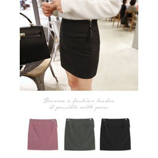 hellopeco Zip-Side Pencil Skirt