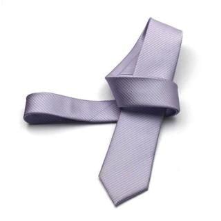 Romguest Striped Slim Neck Tie Lavender - One Size