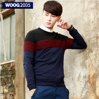 WOOG Color Block Knit Pullover