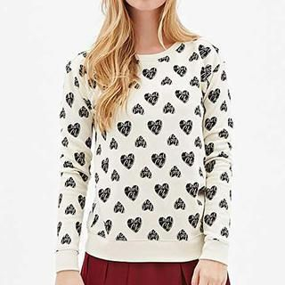 Richcoco Heart Print Pullover