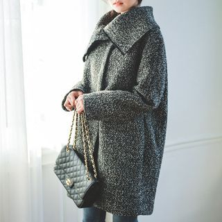 JUSTONE Shawl-Collar Wool Blend Coat