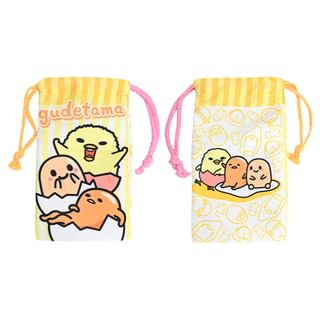 Sanrio Gudetama Drawstring Pouch 19cm x 11cm 1 pc