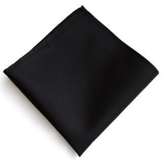 Xin Club Silk Pocket Square Black - One Size