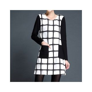 Shantal Long-Sleeve Pattern Dress