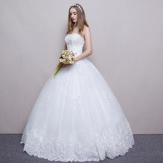 Posh Bride Maternity Lace Floor-length Wedding Dress