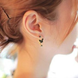 Cheermo Crystal Butterfly Earrings