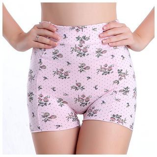 Curventure Floral Print High-waist Shaping Panties