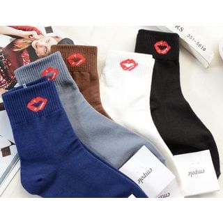 Knitbit Lip Printed Socks