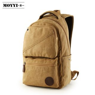 Moyyi Zip-up Canvas Backpack