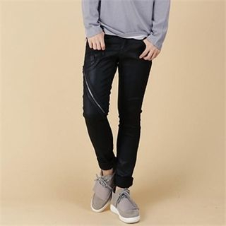 THE COVER Zip-Trim Coating Jeans