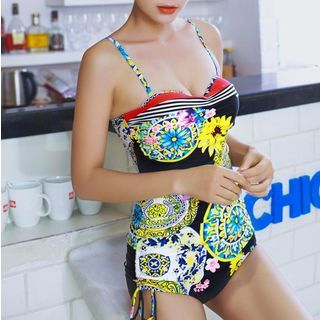 Jumei Set: Print Swimsuit + Cover-Up