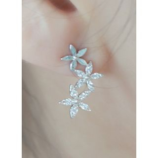 kitsch island Rhinestone Flower Earrings