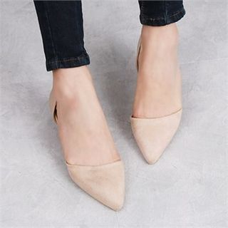 Picapica Pointy-Toe Faux-Suede Flats