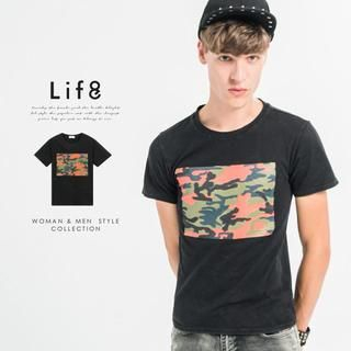 Life 8 Short Sleeved Camouflage Top