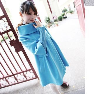 Halona 3/4-Sleeve A-Line Buttoned Coat
