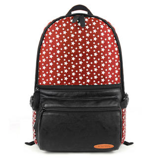 Mr.ace Homme Faux Leather-Panel Star-Print Backpack