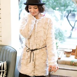 Faux-Fur Jacket with Cord