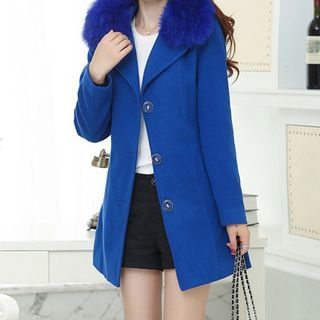 Sayumi Furry Collar Coat