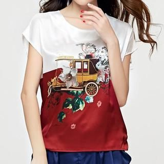 Sayumi Short-Sleeve Print T-Shirt