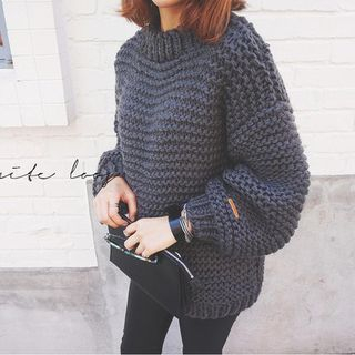 anzoveve Drop-Shoulder Sweater