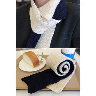 migunstyle Color-Block Knit Scarf