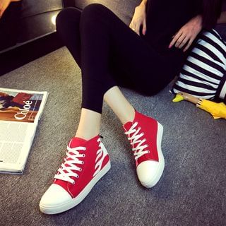 Cinde Shoes High-top Canvas Sneakers