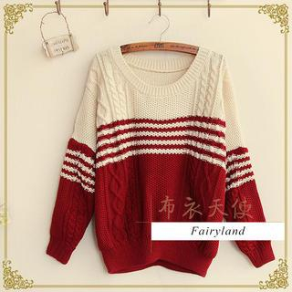 Fairyland Two-Tone Cropped Sweater