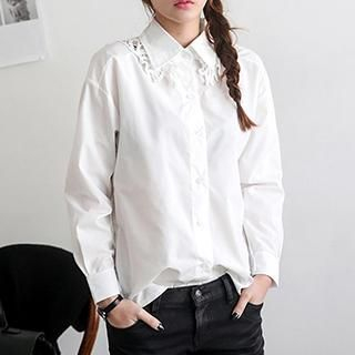 Jolly Club Crochet-Panel Blouse