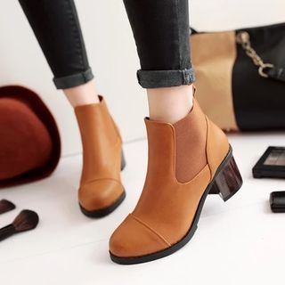 Pastel Pairs Block Heel Ankle Boots