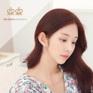 soo n soo 10K Gold Crown Earrings