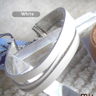 MyLittleThing Modern White Leather Bracelet