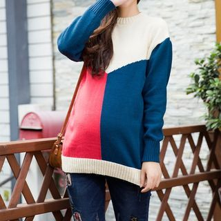 Mamaladies Maternity Color-Block Sweater