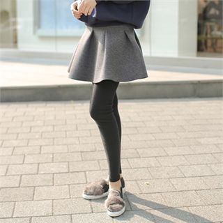 Styleberry Inset A-Line Skirt Leggings