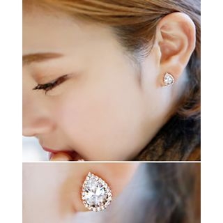 Miss21 Korea Rhinestone Water drop Earrings