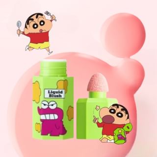 Jill Leen - Crayon Shin-Chan Liquid Blush Limited Edition - 6 Colors #601 Sakura Mousse Cookies - 5Ml