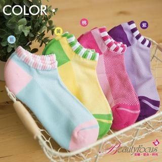 Beauty Focus Set of 4: Color-Block Socks 4 Color / set - One Size