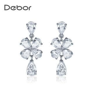 Italina Swarovski Elements Crystal Flower Drop Earrings