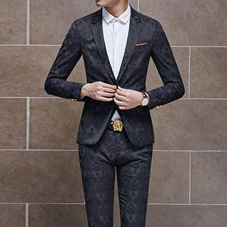 Besto Jacquard One-button Blazer