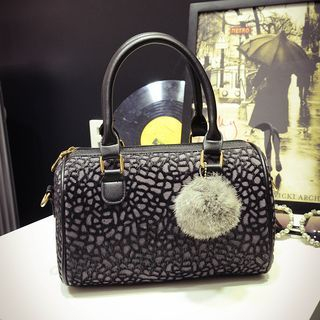 LineShow Furry Ball Accent Handbag