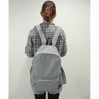 Pinstripe Backpack White - One Size