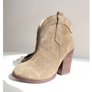PPGIRL Faux-Suede Ankle Boots
