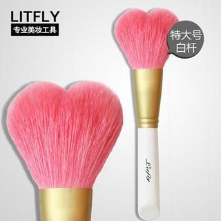 Litfly Heart-Shape Powder Brush (SL) (White) 1 pc
