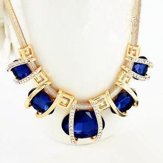 Best Jewellery Rhinestone Gemstone Statement Necklace