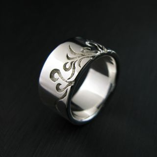 Sterlingworth Hand Made Engraved Sterling Silver Ring
