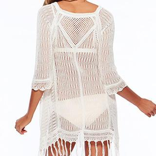 Sunset Hours Open Knit Beach Cover-Up