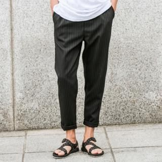 ABOKI Drawstring-Waist Pinstripe Pants