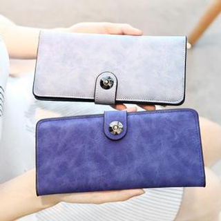 Rinka Doll Magnetic Button Long Wallet