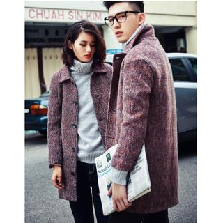 Bay Go Mall Matching Couple Single-Breasted Coat
